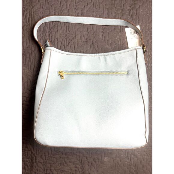 London Fog Emma Multi Pocket Hobo Bag Denim Chic Cute Utility Functional: NWT - Picture 4 of 12